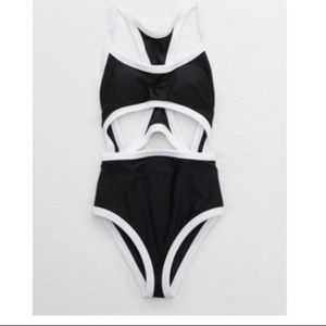 Black Cut-Out One Piece Swimsuit
